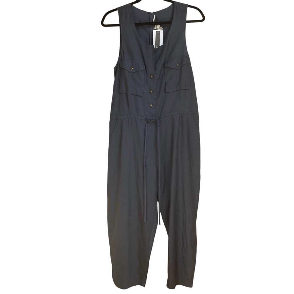 3.1 PHILLP LIM | Gunmetal Gray Sleeveless Jumpsuit 2/XS NWT Utility Minimalist